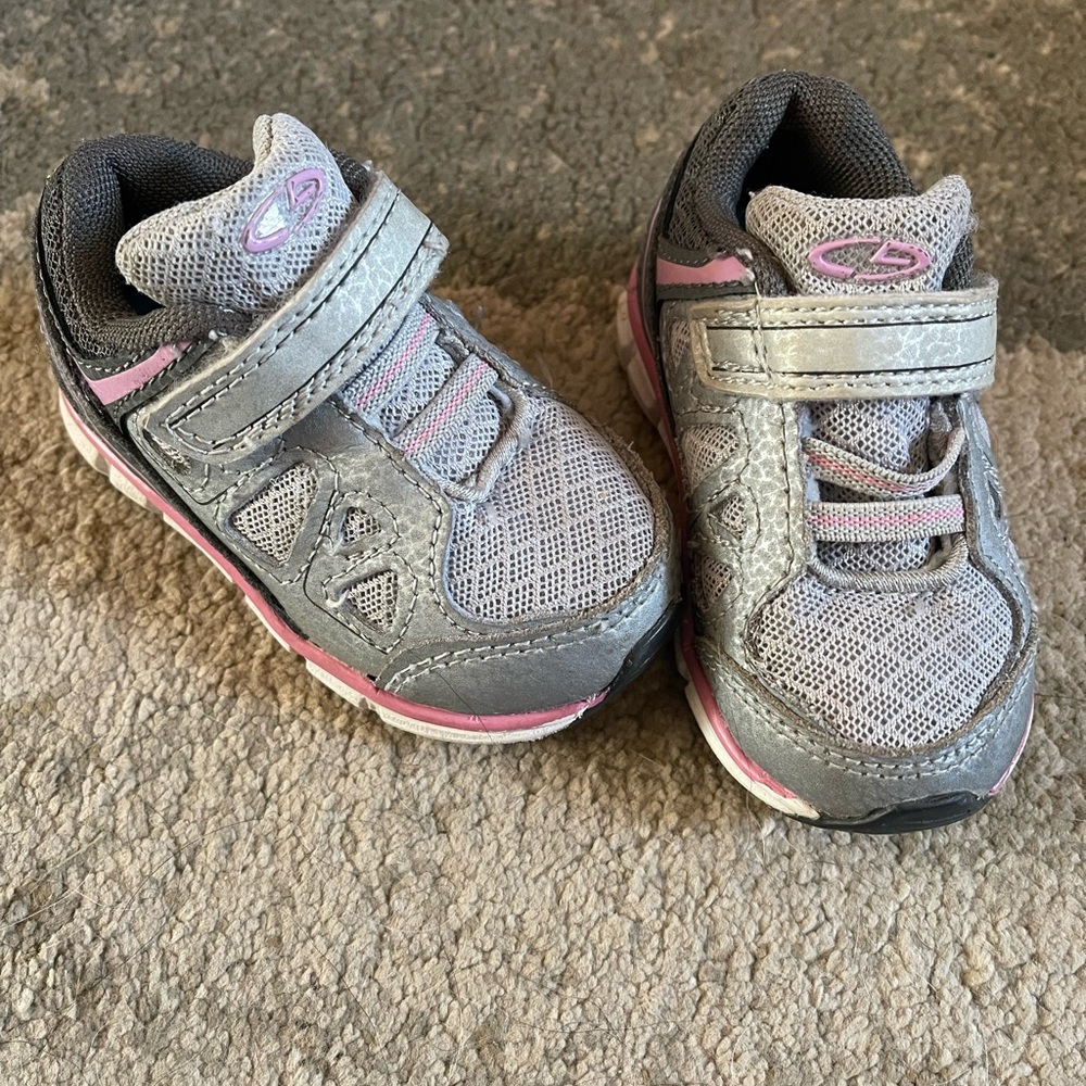 C9 by Champion Gray and Pink Kids Sneakers